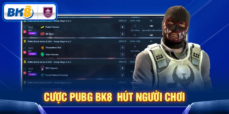Cược PUBG BK8 hút người chơi Cược PUBG BK8 hút người chơi