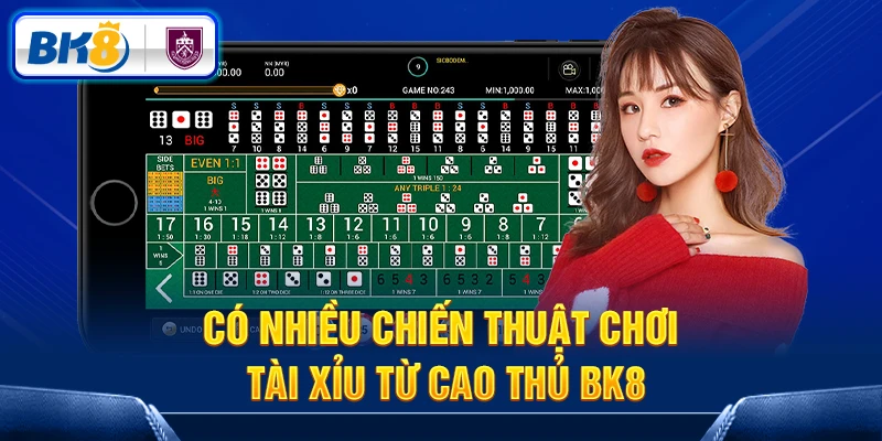 Có nhiều chiến thuật chơi tài xỉu từ cao thủ BK8