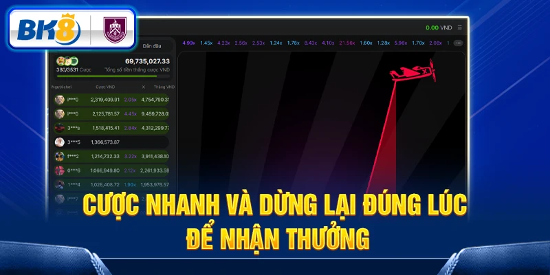 Cược nhanh và dừng lại đúng lúc để nhận thưởng Cược nhanh và dừng lại đúng lúc để nhận thưởng