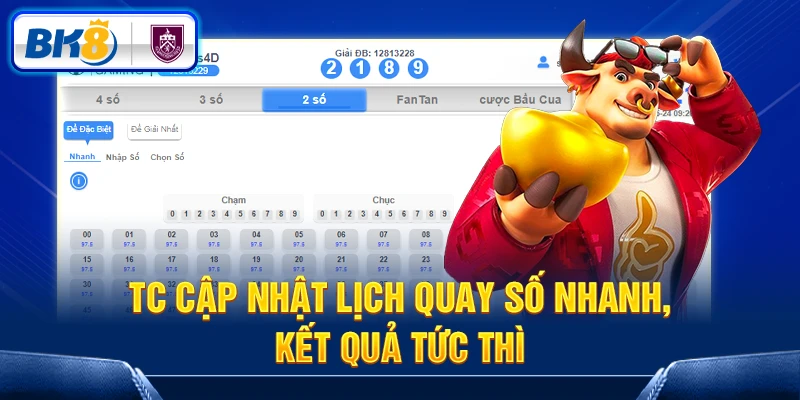 TC cập nhật lịch quay số nhanh, kết quả tức thì TC cập nhật lịch quay số nhanh, kết quả tức thì