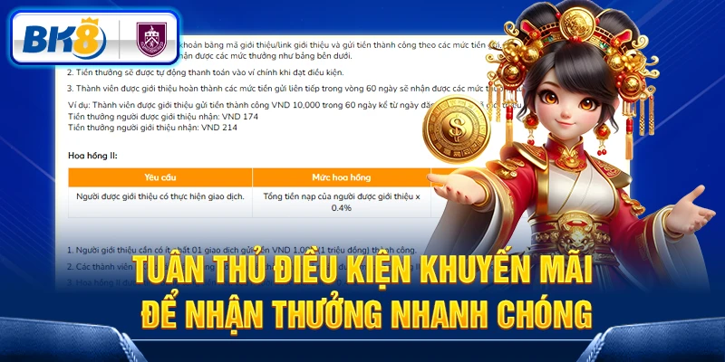 Tuân thủ điều kiện khuyến mãi để nhận thưởng nhanh chóng Tuân thủ điều kiện khuyến mãi để nhận thưởng nhanh chóng